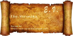 Eke Veronika névjegykártya